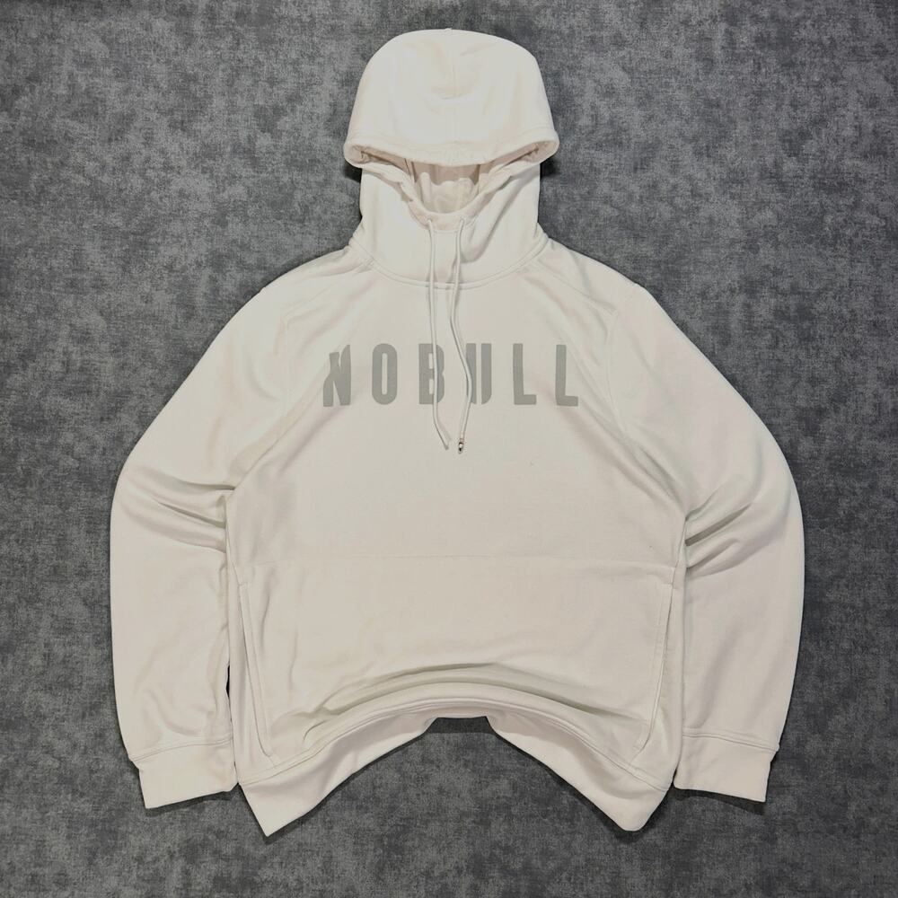 NoBull Performance hoodie pullover Womens Medium White workout training